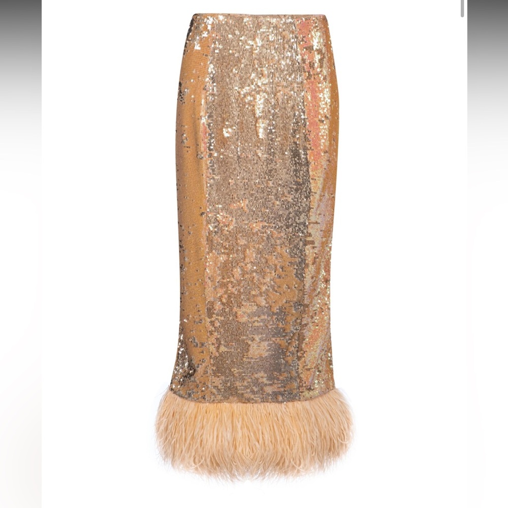 Selling top and bottom together from F. ILKK. A Sequence embellished orange